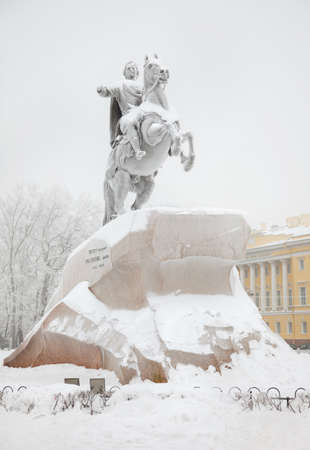 Bronze Horseman on Senate Square. Saint-Petersburg. Russiaの写真素材