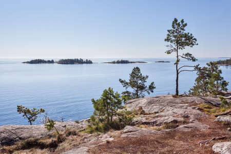 Lake Ladoga skerries. Karelia. Russiaの写真素材