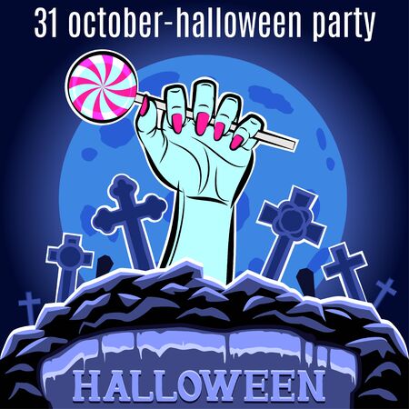 Halloween Party design template for poster.のイラスト素材