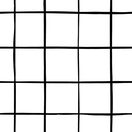 Grid background. Hand-drawn pattern and monochrome minimalistic scandinavian style.のイラスト素材