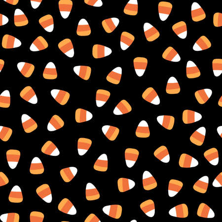 Halloween trick or treat candies seamless pattern. Vector illustration of candy in a simple...