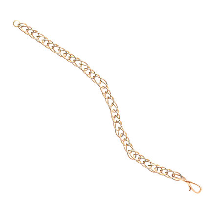 Bent chain with beautiful interlacing in watercolor. Isolated illustration of jewelry for catalog design, advertising campaigns, fashion magazines, social networks, pattern creation,の写真素材