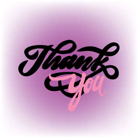 Hand drawn design element with lettering "Thank you" onのイラスト素材
