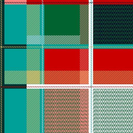 Retro textile design collection. Pattern for shirts, coats, napkins.のイラスト素材