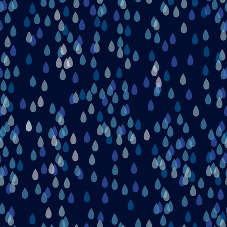 Seamless vector pattern with transparent blue water drops.のイラスト素材