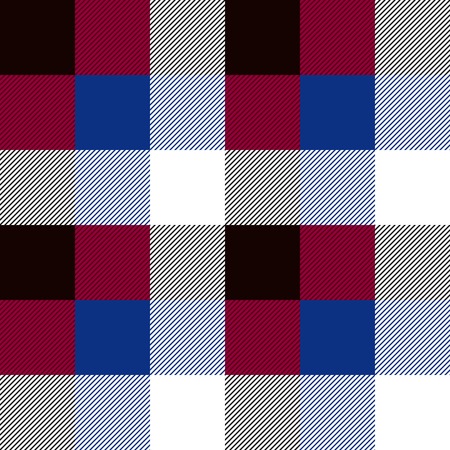 Seamless checkered print for cotton shirts. Casual style textile collection.のイラスト素材