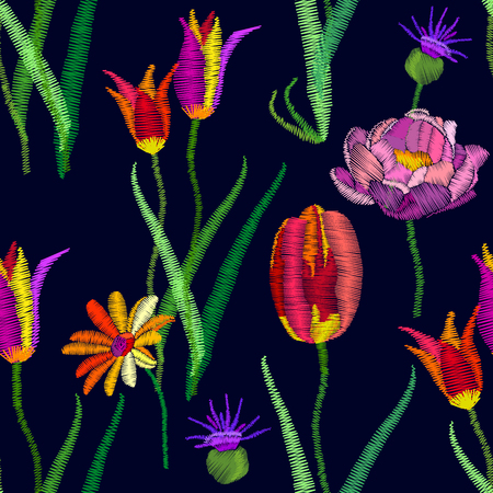 Retro textile collectionのイラスト素材