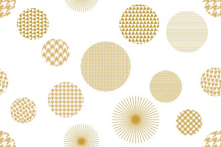 Abstract background with golden ornaments. Oriental textile collection.のイラスト素材