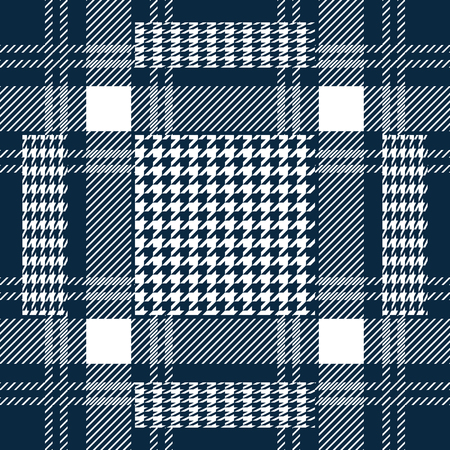 Trendy textile design with hounds tooth elements.