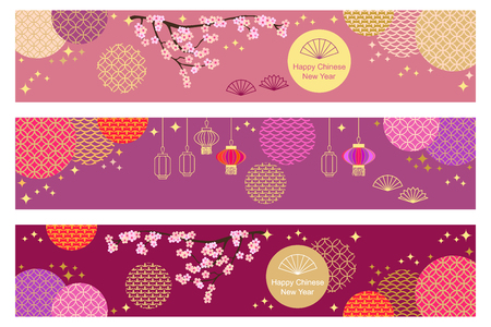 Template for different cards. White, red and golden palette.のイラスト素材