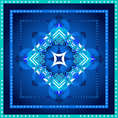 Arabesque ornament and abstract flowers. Oriental collection.のイラスト素材