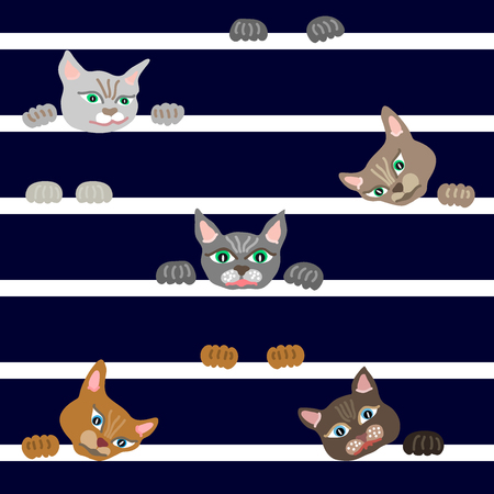 Trendy textile design for children. On contrast background.のイラスト素材