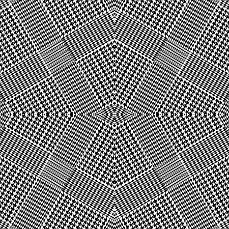 Irregular pattern with checkers and patches. Black, red, white.のイラスト素材