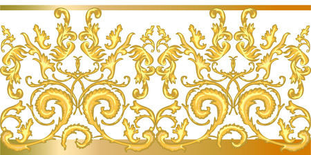 Realistic scrolls, leaves and other decorative elements on  white background. Vintage design...