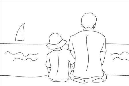 Black and white line drawing style. Template for covers, coloring pages, banners.のイラスト素材
