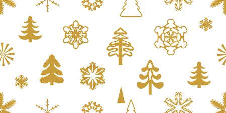 Retro design collection. Golden on white background.のイラスト素材