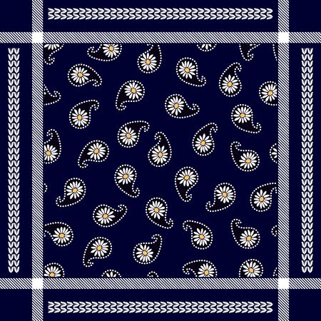 Man fashion textile collection. White on dark blue background.のイラスト素材