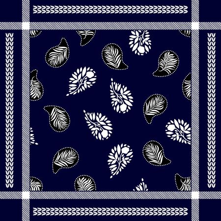Man fashion textile collection. White on dark blue background.のイラスト素材