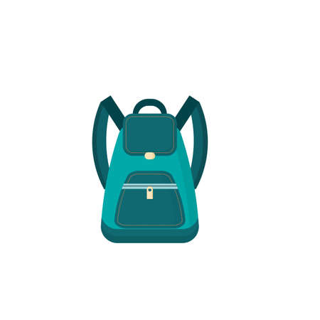 School bag, isolated on white background. Concept of education, learning, studying, back to school.のイラスト素材