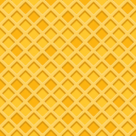 Waffle texture seamless pattern. Design of packaging, textiles, paper. Stock vector illustration.のイラスト素材