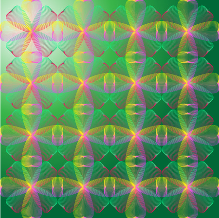 bright abctract neon background with patternのイラスト素材