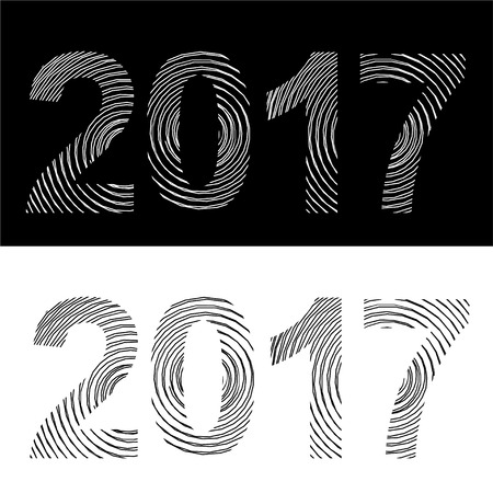 The number of new year. Calendar design typography vector illustration