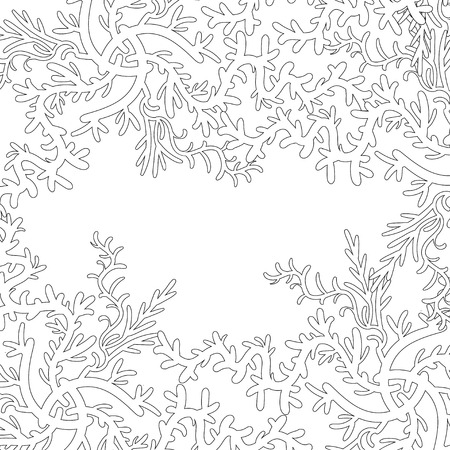 christmas pattern for adult coloring book, greeting card, zen art isolated on the white backgroundのイラスト素材