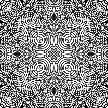 Abstract seamless background with doodle style, zen tangle for you design or adult coloring bookのイラスト素材