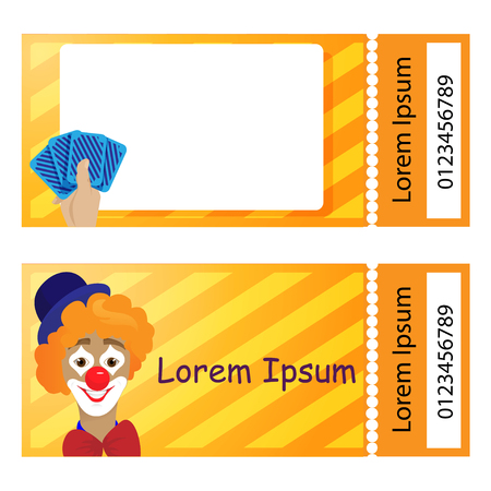 vector illustration of the tickets for the circus, vector illustrationのイラスト素材