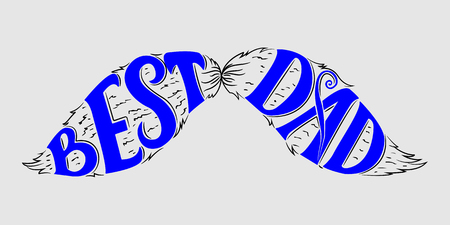 Happy fathers day vector typography. Vintage lettering for greeting cards, banners, t-shirt design.のイラスト素材