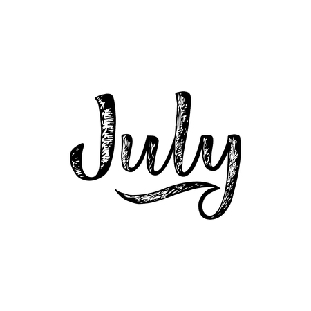 July lettering.のイラスト素材