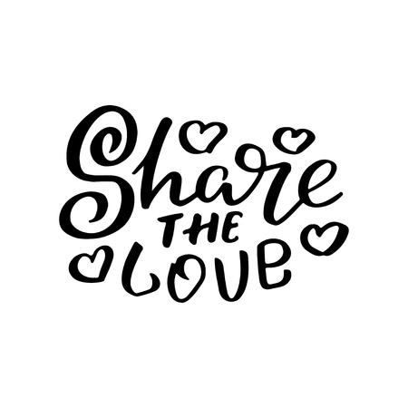 black hand written lettering about love to valentines day design poster, greeting card, photo album, banner, calligraphy, vector illustrationのイラスト素材