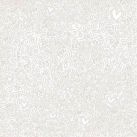 Scattered Geometric Line Shapes. Abstract Background Design. Vector Seamless Black and White Pattern.のイラスト素材