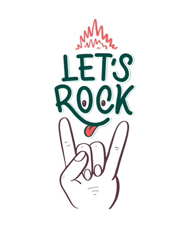 Inspirational quote about music. Hand drawn vintage illustration with lettering. Phrase for print on t-shirts and bags, stationary or as a poster. Vectorのイラスト素材