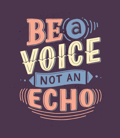 Your voice matters abstract quote lettering. Calligraphy inspiration graphic design typography element. Hand written postcard. Cute simple vector sign hand drawn style. Textile printのイラスト素材