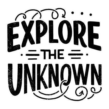 Sketch lettering quote about space for textile design and print . Modern trendy kids concept. Doodle illustration. Hand drawn card. typography poster.の写真素材