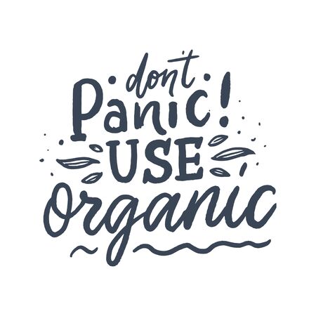 Organic skin care phrase concept banner. Natural cosmetic slogan for presentation or website.のイラスト素材