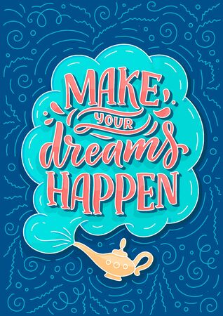 Inspirational quote. Hand drawn vintage illustration with lettering and decoration elements. Drawing for prints on t-shirts and bags, stationary or poster. Vectorのイラスト素材