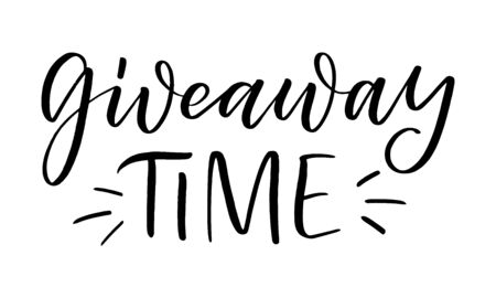 Vintage card with giveaway lettering. Calligraphy text. Decoration template.のイラスト素材