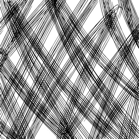 Pencil scribble texture. Geometric simple fashion fabric print. Abstract background concept. Vector graphic illustration. Paper art stylewith scribbleのイラスト素材