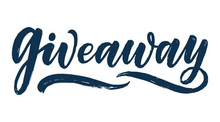 Vintage card with giveaway lettering. Calligraphy text. Decoration template. Vector illustration for holiday design.のイラスト素材