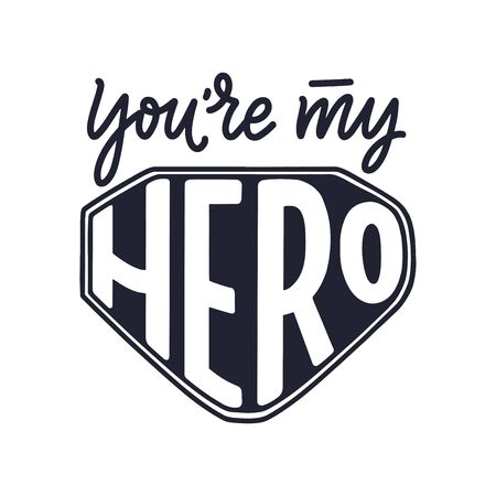 Funny hand drawn lettering quote for Father's day greeting card, great design for any purposes. Typography poster. Cool phrase for t shirt print. Inspirational slogan. Vector vintage illustration.のイラスト素材