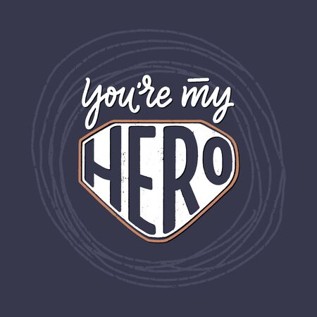 Funny hand drawn lettering quote for Father's day greeting card, great design for any purposes. Typography poster. Cool phrase for t shirt print. Inspirational slogan. Vector vintage illustration.のイラスト素材