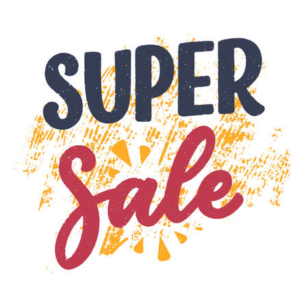 Black friday lettering in modern calligraphy style. Slogan for promotion template and sale banner. Vector illustration.のイラスト素材