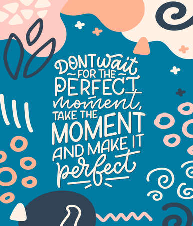 Hand drawn lettering quote in modern calligraphy style about business motivation. Inspiration slogan for print and poster design. Vectorのイラスト素材