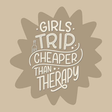 Lettering slogan about therapy. Funny quote for blog, poster and print design. Modern calligraphy text. Mental healthcareのイラスト素材