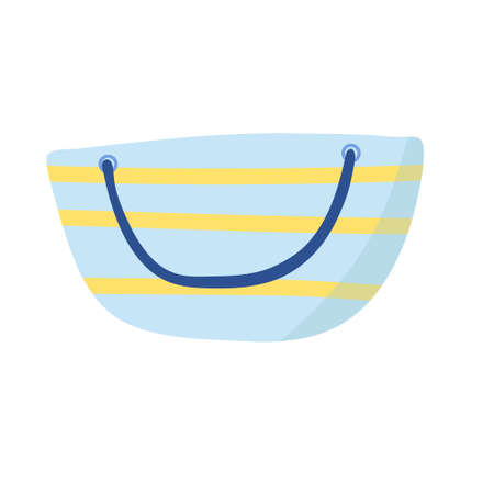 Summer beach blue bag. vacation. vacation. Flat style Vectorのイラスト素材