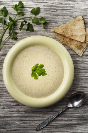 Broccoli cream soupの写真素材