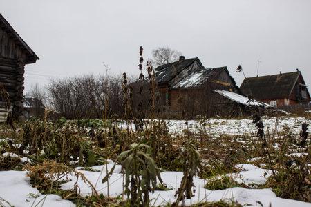 The old Russian villageの写真素材