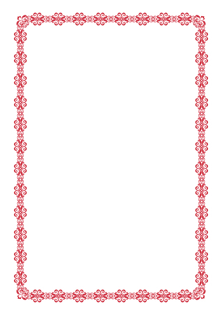 Decorative frame with vignettes. A4 page format.のイラスト素材